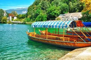 Pletna boat Lake Bled