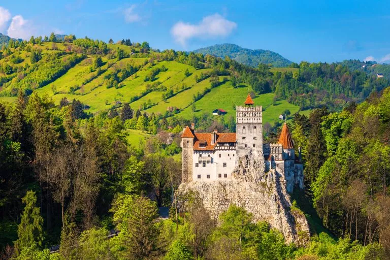 Spectaculair Dracula kasteel bij Brasov, Bran, Transsylvanië, Roemenië, Europa
